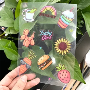 A5 Custom Print Retro Dark PVC Transparent Waterproof Kiss Cut Sticker Sheet