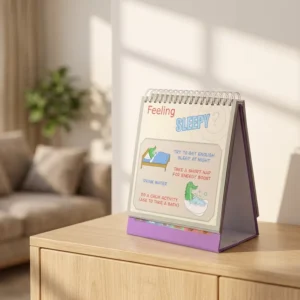 A5 Custom Wall Calendar 2026 2027 Desktop Flip Chart Table Calendar on Easel Promotional Photo Frame