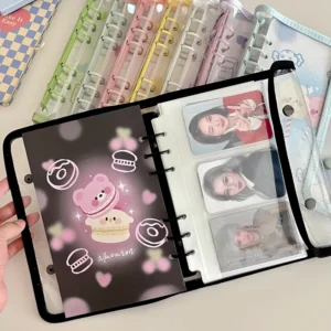 A5 Eco-friendly Gloss Varnished Loose-leaf Star-Chasing Photo Album PVC Cover Idol Storage 16 Pages Customized Size