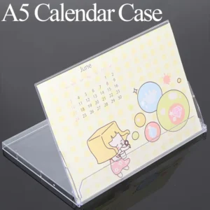 A5 Large Calender CD Case Display Frame Calendar Display Box Acrylic Stand Calendar Table Calendar CD Time Box Planner