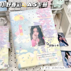 A5 PU Photocard Binder with Hollow-Out Cover for Kpop Idol Photo Cards