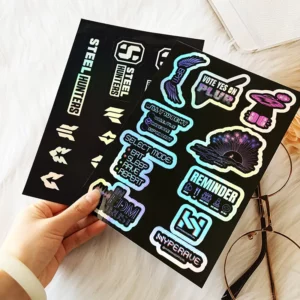 A6 Custom Waterproof Multi-Design Kiss-Cut Vinyl Sticker Sheets Clear Cute Stickers for Promotion