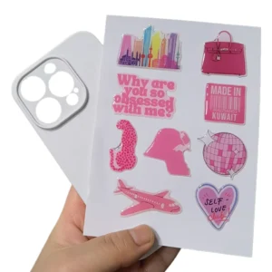 A6 Die-Cut Epoxy Dome Gel Stickers for Mobile Phone Back Covers