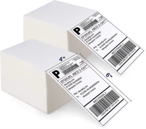 A6 Direct Thermal Fanfold Shipping Label 100x150mm Waterproof