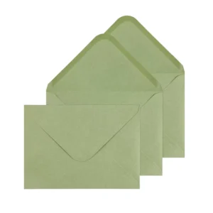 A7 Green Eco-Friendly Durable Wallet Envelope for Greeting Cards, Wedding and Baby Shower Invitations, Office, School, and Gifts