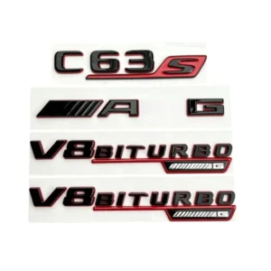 ABS Logo Trunk Sticker for C63 C260 C43 C63S Black Red Silver Logo Sticker for Luggage Box Emblem