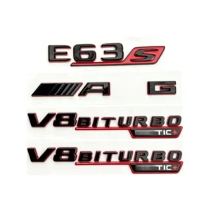 ABS Logo Trunk Sticker for E43 E53 E63 E63S Black Red Silver Logo Sticker for Luggage Box Emblem