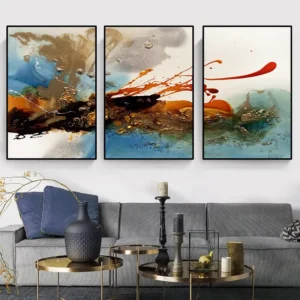 Abstract Painting Splash Ink Canvas Oil Painting Posters and Prints Nordic Modern