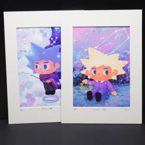 Acid Free Cardboard Screen Printed Art Poster with Decorative Illustration