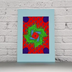 Acid-Free Cardstock Ink-Printed Micro-Spray Framed Poster with Decorative Painting and Celebrity Photo