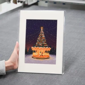 Acid-Free Cardstock Ink-Printed Micro-Spray Poster Pack with Framed Celebrity Photo and Illustrated Art