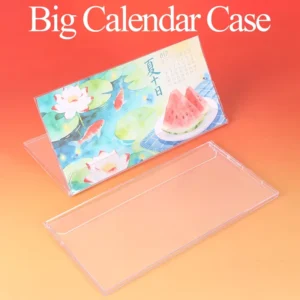 Acrylic Planner Calendar Desk Holder Foldable Plastic Photo Stand Clear CD Jewel Calendar Case
