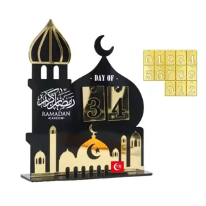 Acrylic Ramadan Advent Countdown Calendar with Eid and Ramadan Design, Customized Size