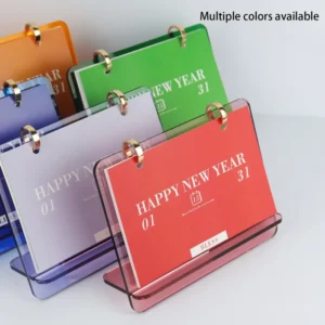 Acrylic Small Desk Calendar, Minimalist Modern, Recyclable, Custom Order