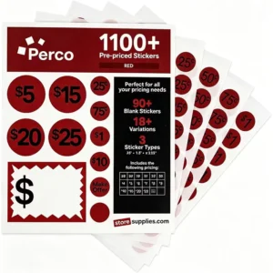 Adhesive Price Stickers and Waterproof Discount Labels for Retail Stores
