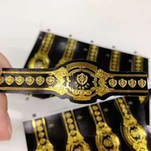 Adhesive Vinyl Gold Foil Cigar Band Labels, Custom Printing