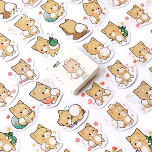 Adorable Shiba Inu Decorative Sticker Pack for Diary Album 45 Sheets