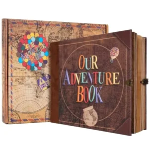 Adventure Book Scrapbook Retro Style Embossed Letter Photo Album
