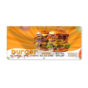 Advertising Bright Color Vinyl Banner Durable Large Restaurant Wall Banners Marketing PVC Vinyl Flex Banner