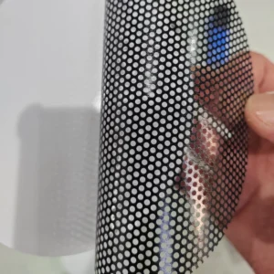 Advertising Printing Window Glass Decoration Sticker One Way Vision Mesh Self Adhesive Window Covering Printing Mesh Vinyl