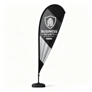 Advertising Wind Banner with Fiberglass Flagpole, Heat Transfer Printed Custom Flag