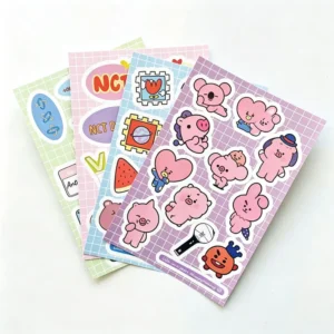 Aesthetic Die Cut PVC Waterproof Glossy Film Stickers Scrapbook Journal Phone Case Decor Label