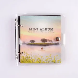 Aesthetic Mini Photo Album PP Cover 2 Ring Binder Design Waterproof Durable 3 Inch Size for Travel Memories DIY High