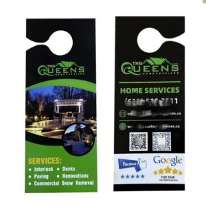 Alien brochure door lock hook door handle advertisement insert parking card door hang flyer customized production printing