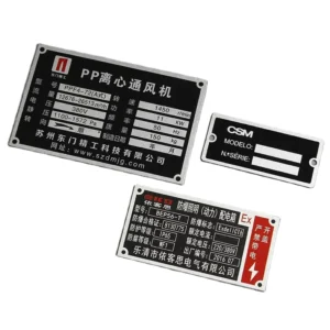 Aluminium Custom Printed Etched Metal Plate