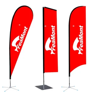 Aluminium Flagpole High Resolution Outdoor Advertising Digital Printed CMYK Color Polyester Flag Banner YW-0564
