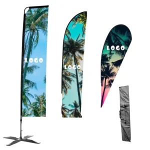 Aluminum Fiberglass Polyester Flying Hanging Advertising Flag