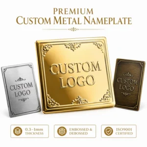 Aluminum Foil 3D Embossed Metal Label Logo Sticker for Perfume Bottles Craft Packaging