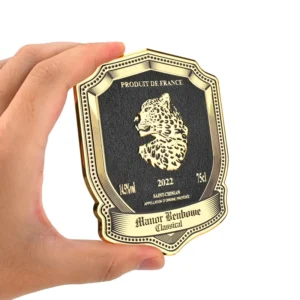 Aluminum Nameplate Custom Logo 3D Embossed Metal Label for Small Business Appliances and Furniture