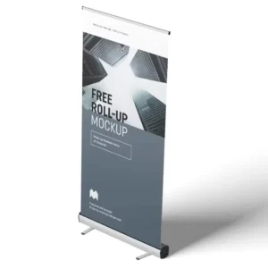 Aluminum Retractable Banner Stand Portable Roll-Up Display for Exhibitions
