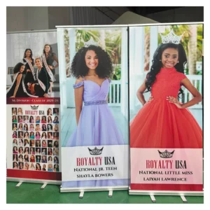 Aluminum Roll Up Banner 80 x 200 cm Portable Retractable Display Stand