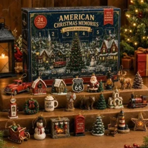 American Christmas Arrival Calendar 24 Rural Style Christmas Pendants Holiday Collection Blind Box