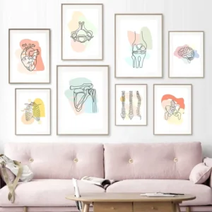 Anatomy Posters and Canvas Prints with Sternum, Spine, Heart, Brain and Human Bones