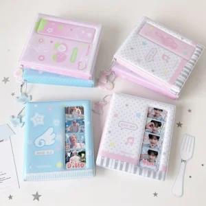 Angel Wings Wide Version Four-Grid Photo Album Girl-Style Self-Printed Headshot 6-Inch Postcard Card Album