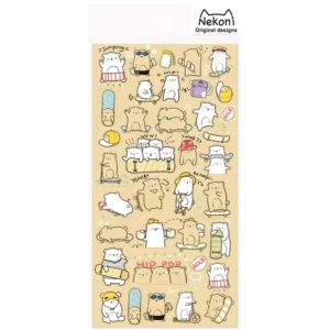 Animal Cute Paper Stickers Kawaii Cartoon Decals Custom Decorative Adhesive Stickers for Kids