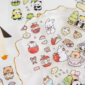 Animal Sticker Decoration Kit with Washi Tape Collage Stickers