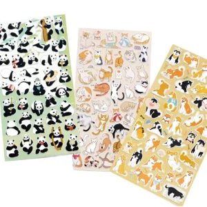 Animal Stickers PVC Vinyl Waterproof Kawaii Reusable Eco-Friendly Adhesive Custom Decorative Decals