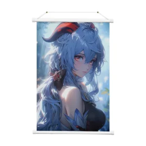 Anime Game Print Wall Scroll Poster with Custom Banner Design