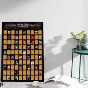 Anime Top 100 Scratch-Off Poster