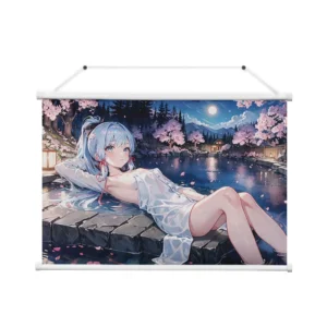 Anime Wall Scroll Hang Poster Ganyu Ayaka Kamisato Raiden Shogun Keqing Home Decor Art Hanging Painting Picture T
