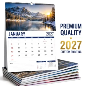 Annual Paper Wall Calendar Custom Printing OEM Factory Direct Clock