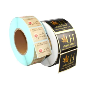 Anti Oil Coated Paper Roll UV Varnish Coffee Can Custom Logo Stickers