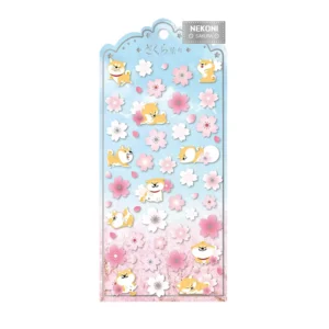 Anti-UV Decorative Stickers Sakura Festival PVC Vinyl Aesthetic Original Adhesive Decals Custom Clear Promotional Use