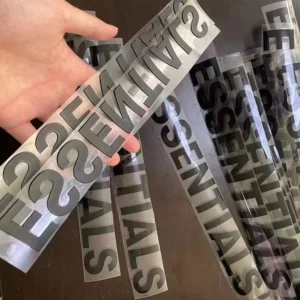 Apparel Accessories Maker Custom Printing Embossed 3D Silicone Logo Heat Transfer Stickers Labels for Clothing