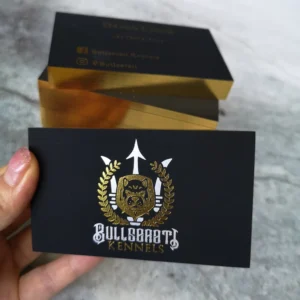 Art Paper Business Cards With Letterpress Printing Gold Foil Printing