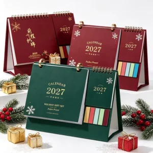 Art Paper Standing Twin Coil Desk Calendar Home Office